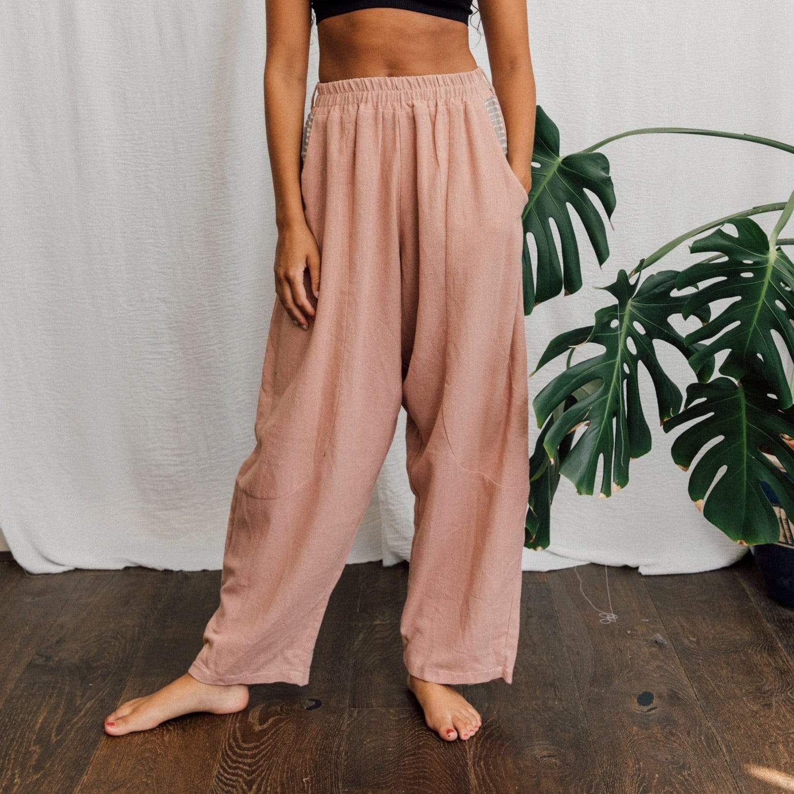 Harem hot sale linen trousers