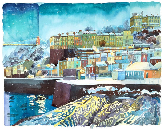 Abigail McDougall Print 40x50cm Giclee Print "Bristol in the Snow"