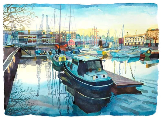 Abigail McDougall Print 40x50cm Giclee Print "Bristol Waking Up"