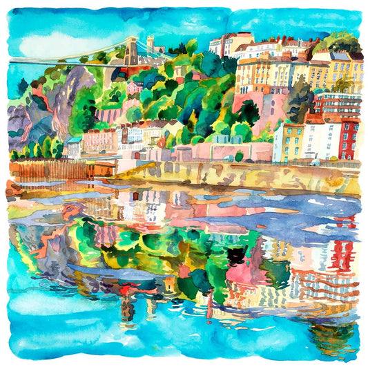 Abigail McDougall Print 50x50cm Giclee Print "Bristol Full Summer"