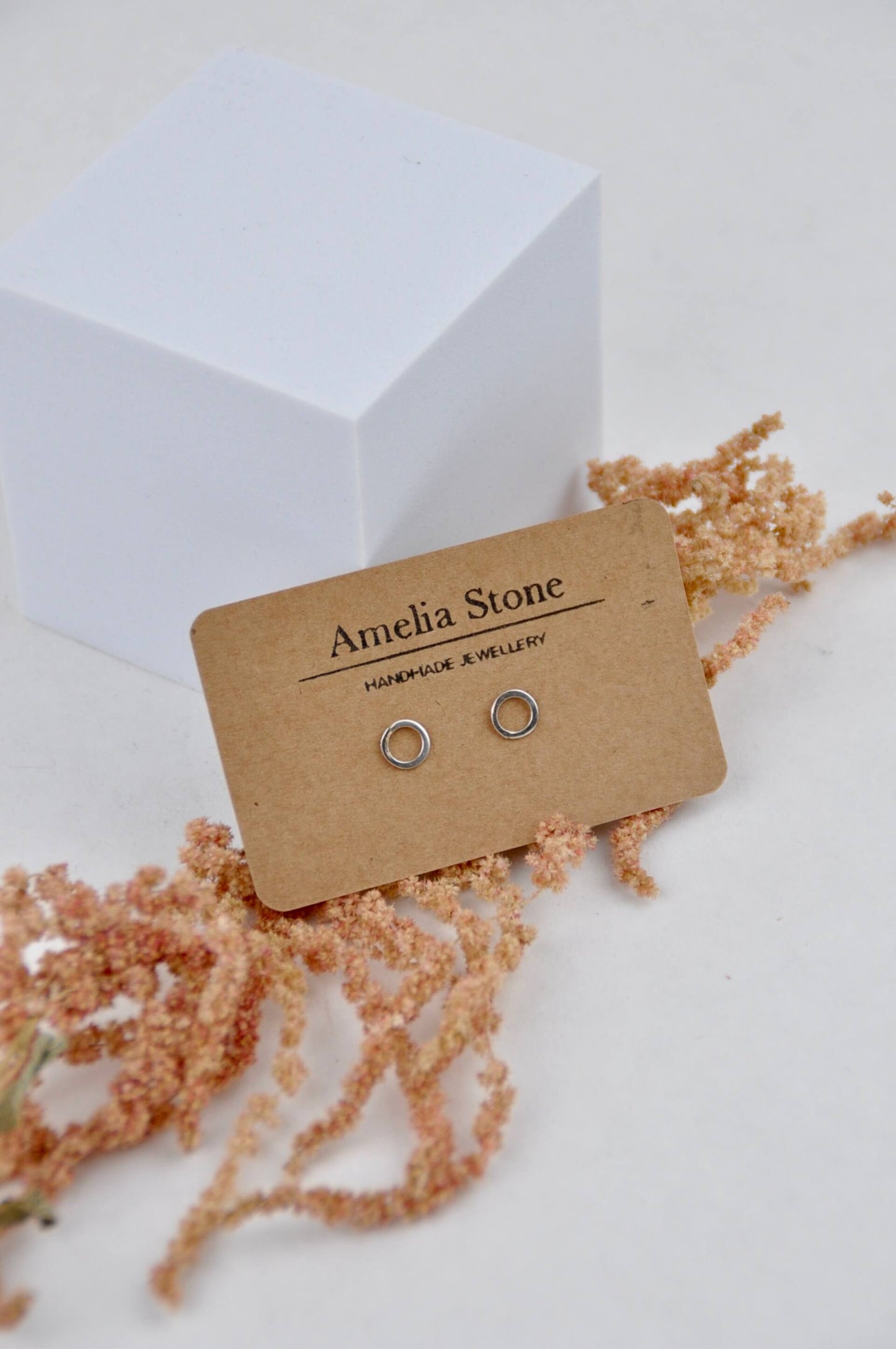 Amelia Stone Jewellery Earrings 'Knot' Studs - Sterling Silver  (two sizes)