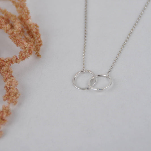 Amelia Stone Jewellery Necklace 'Double Circlet' Necklace - Sterling Silver (various styles)