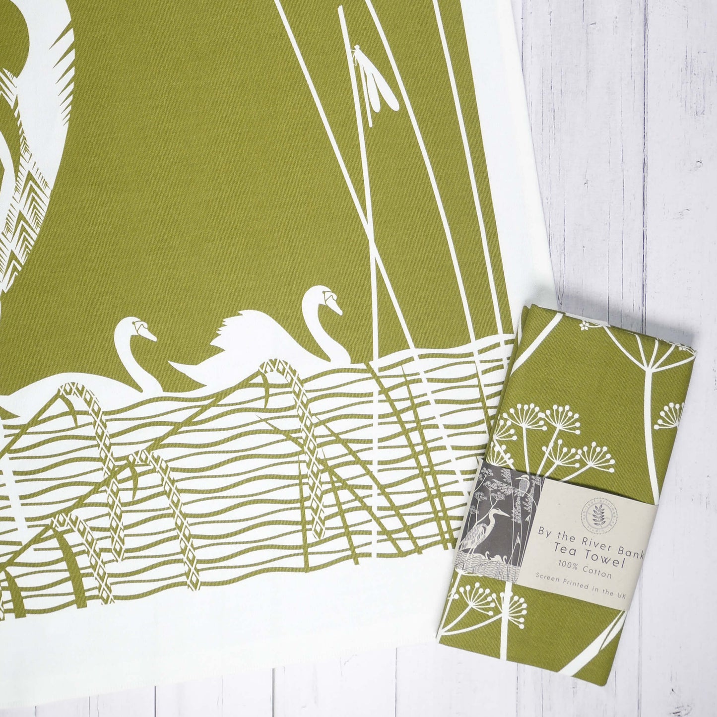 Ash Leaf Printmaking Tea Towel By The Riverbank Tea Towel