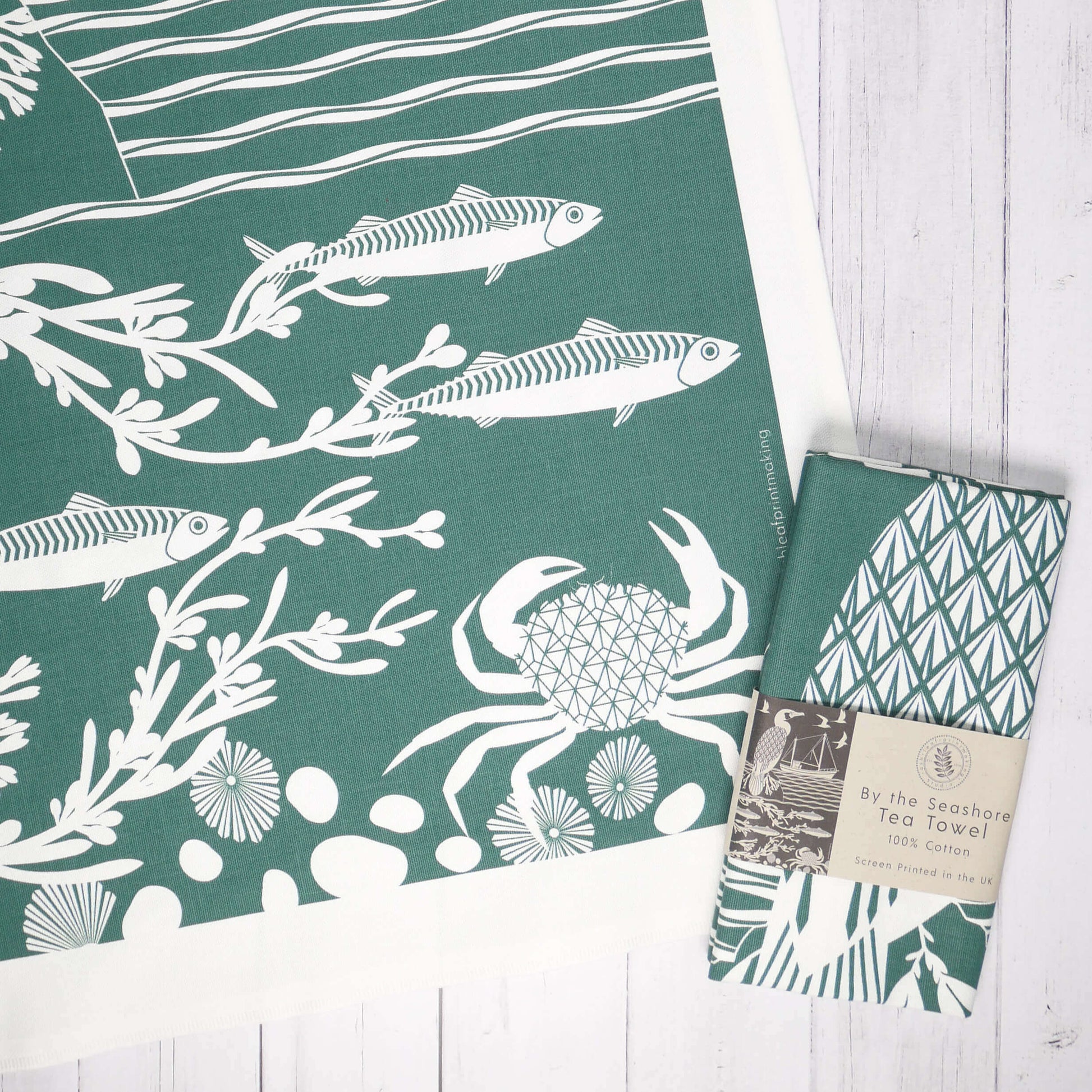 Ash Leaf Printmaking Tea Towel By the Seashore Tea Towel