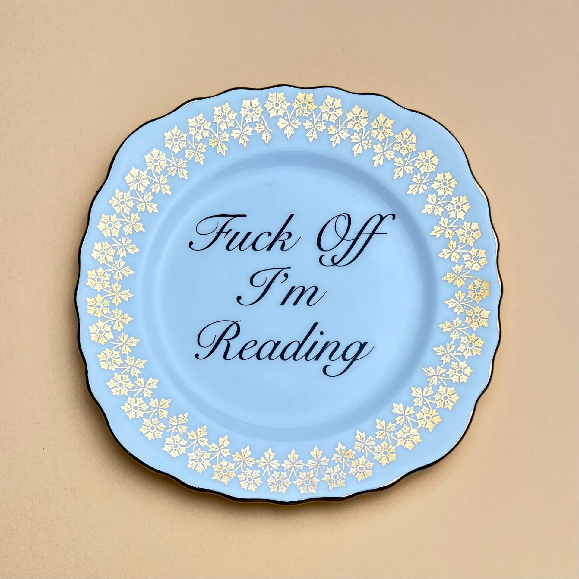 Beau & Badger Ceramics A Decorative Wall Plate - F*ck Off I'm Reading (various styles)