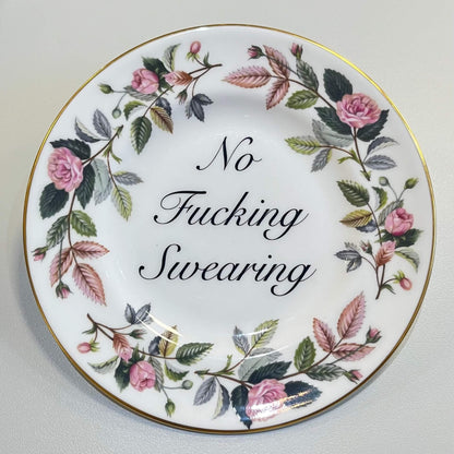 Beau & Badger Ceramics A Decorative Wall Plate - No F*cking Swearing (various styles)