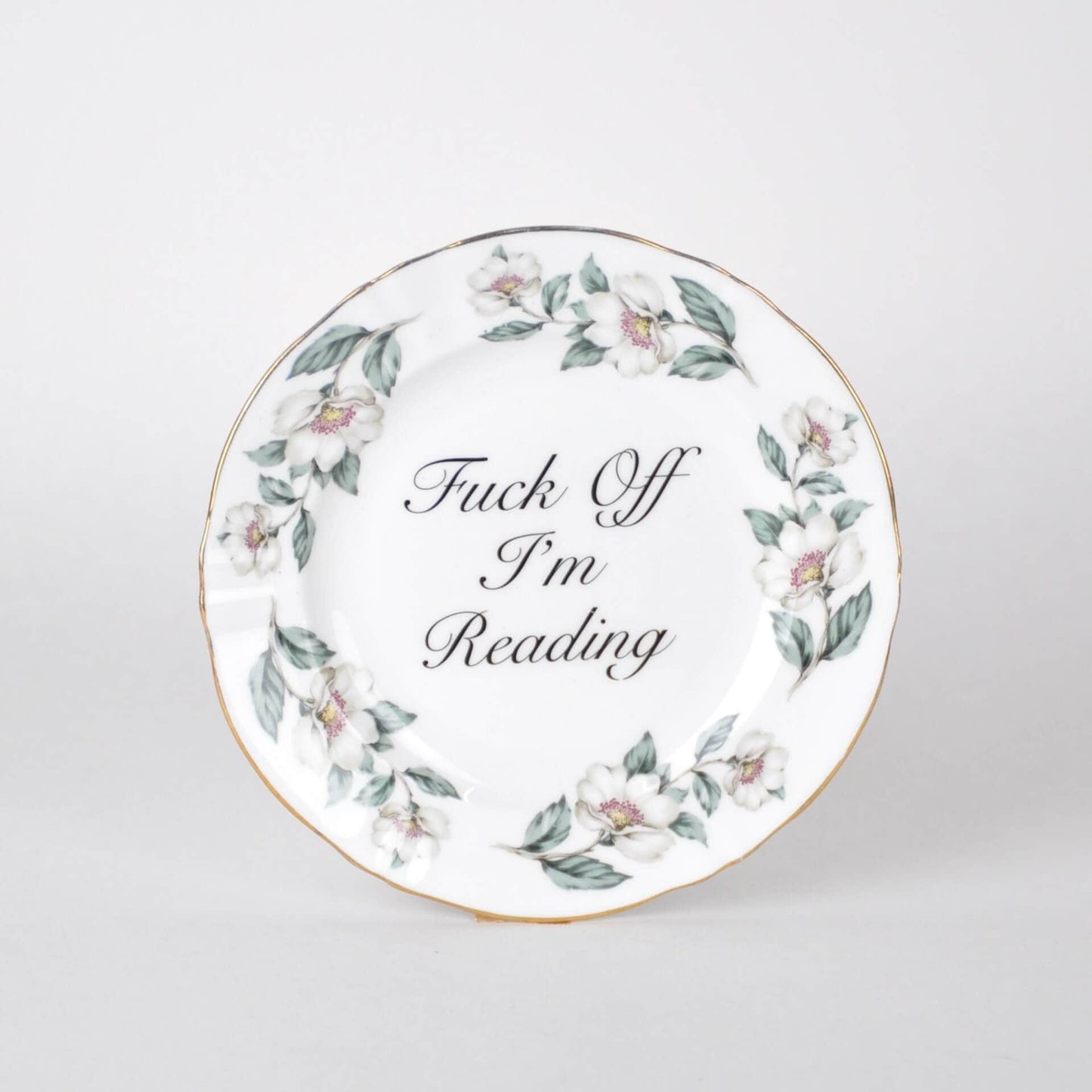 Beau & Badger Ceramics B Decorative Wall Plate - F*ck Off I'm Reading