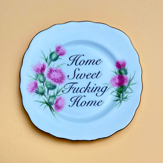 Beau & Badger Ceramics D Decorative Wall Plate - Home Sweet F*cking Home (various styles)