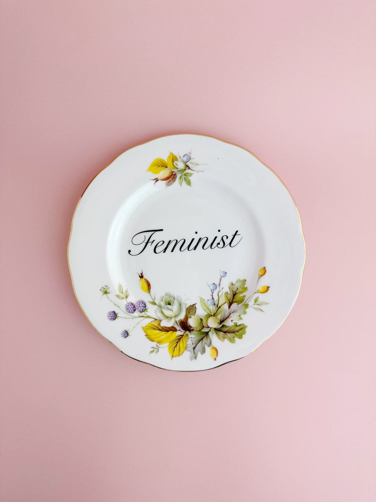 Beau & Badger Ceramics Decorative Wall Plate - Feminist (multiple designs)