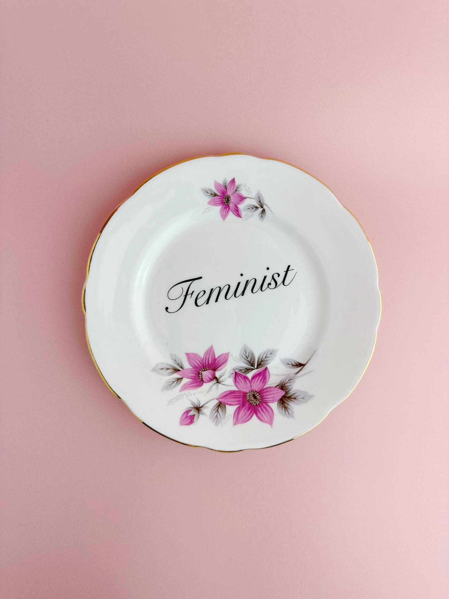 Beau & Badger Ceramics Decorative Wall Plate - Feminist (multiple designs)