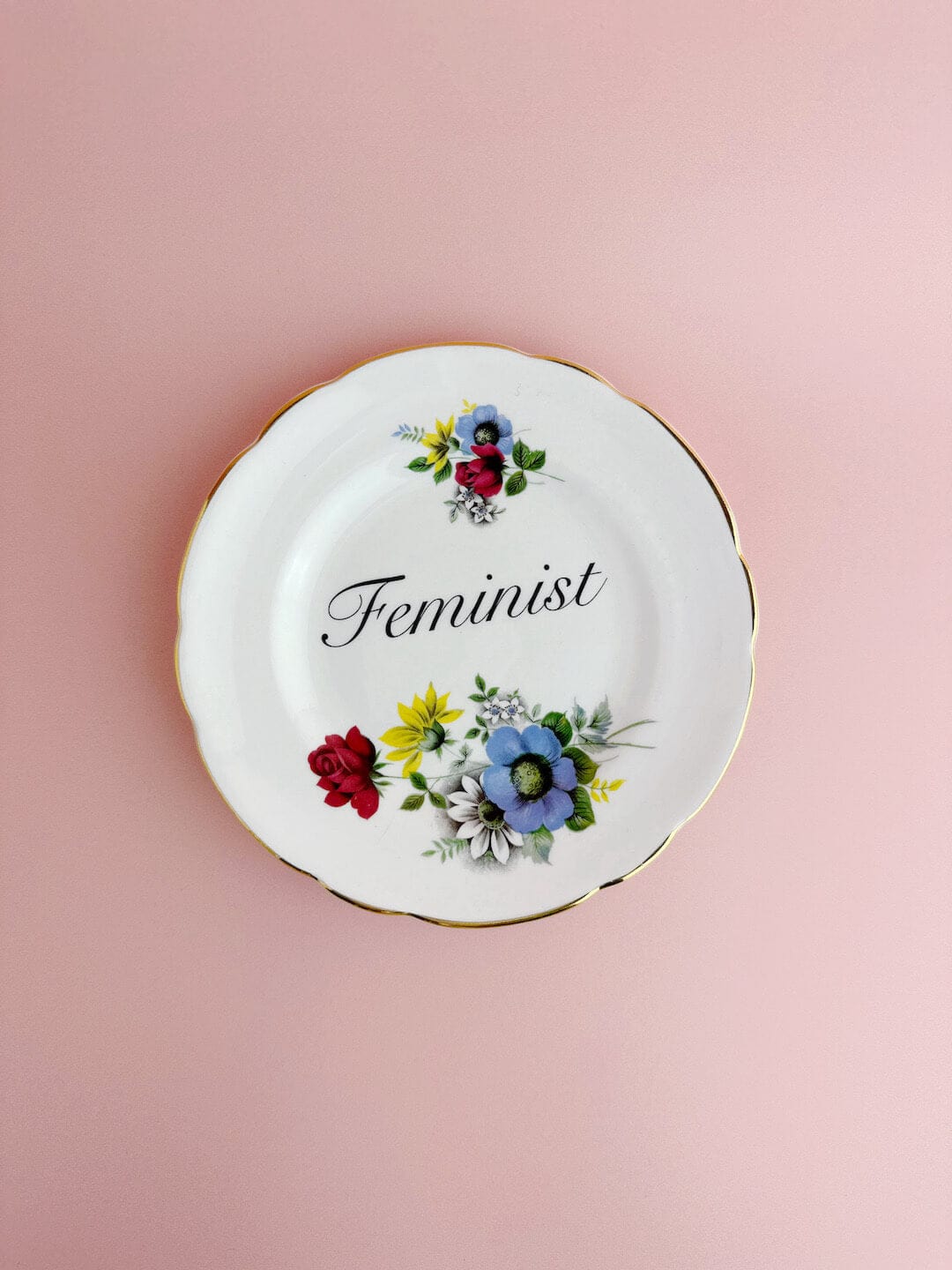 Beau & Badger Ceramics Decorative Wall Plate - Feminist (multiple designs)