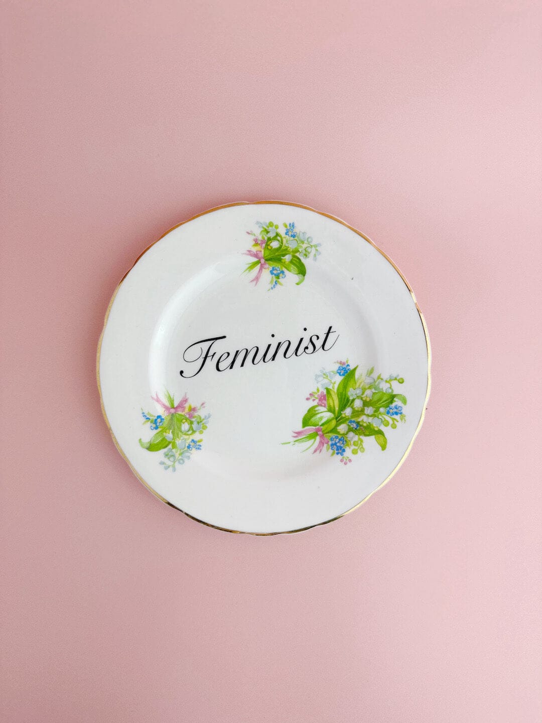 Beau & Badger Ceramics Decorative Wall Plate - Feminist (multiple designs)