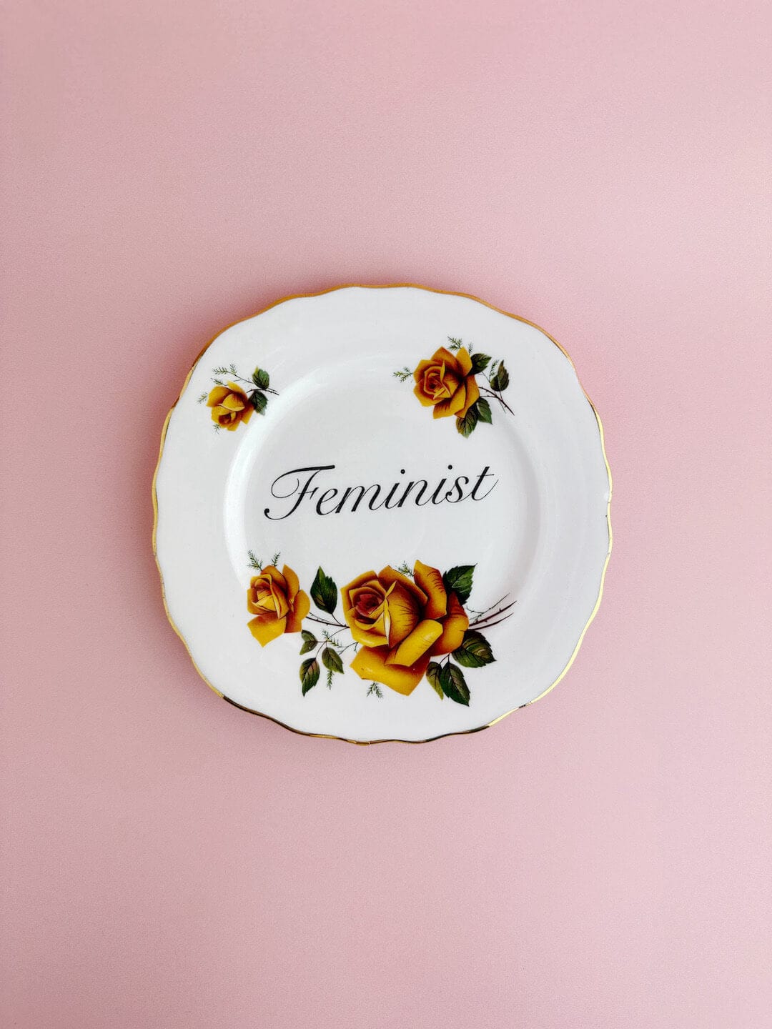 Beau & Badger Ceramics Decorative Wall Plate - Feminist (multiple designs)