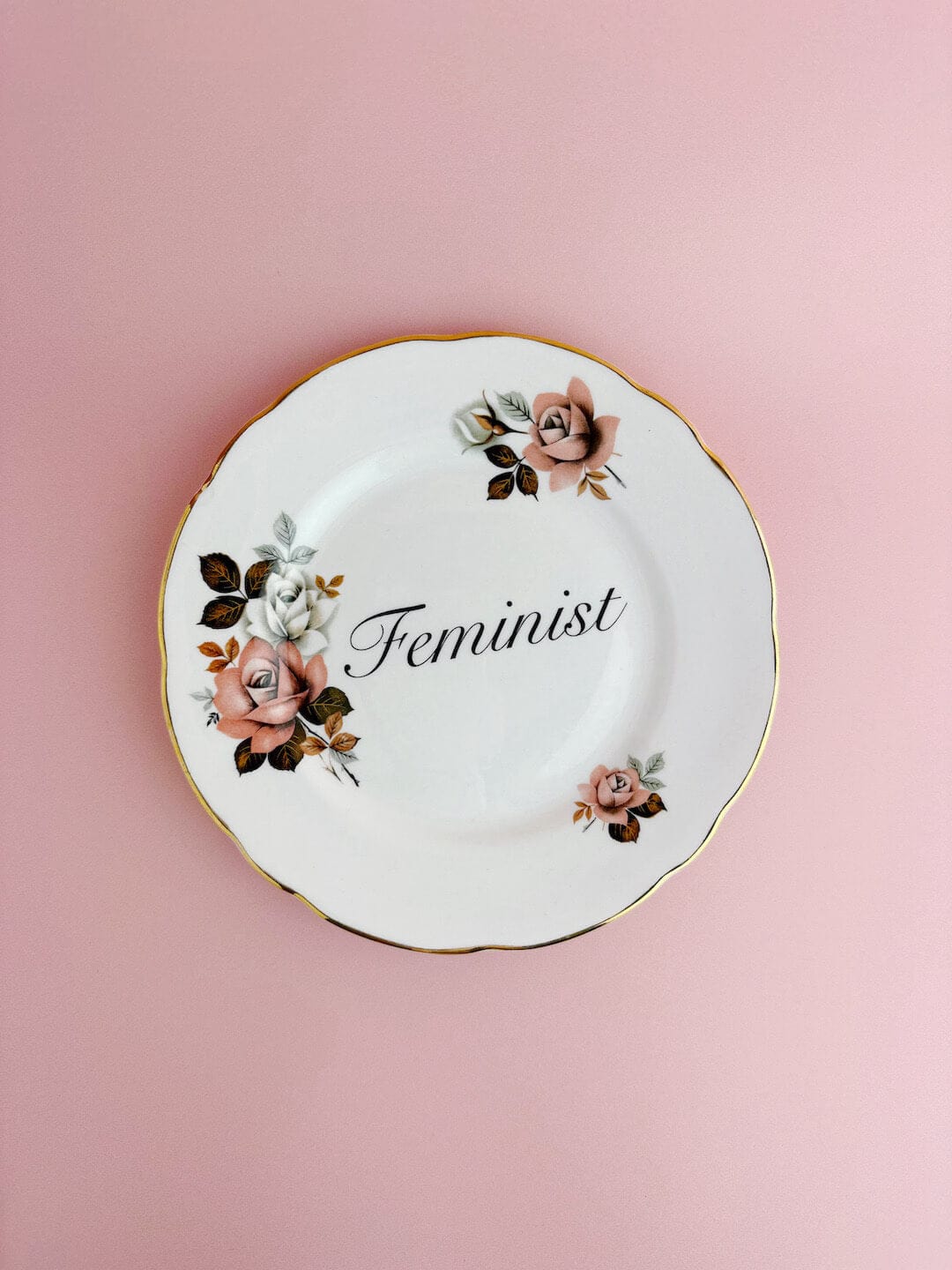 Beau & Badger Ceramics Decorative Wall Plate - Feminist (multiple designs)