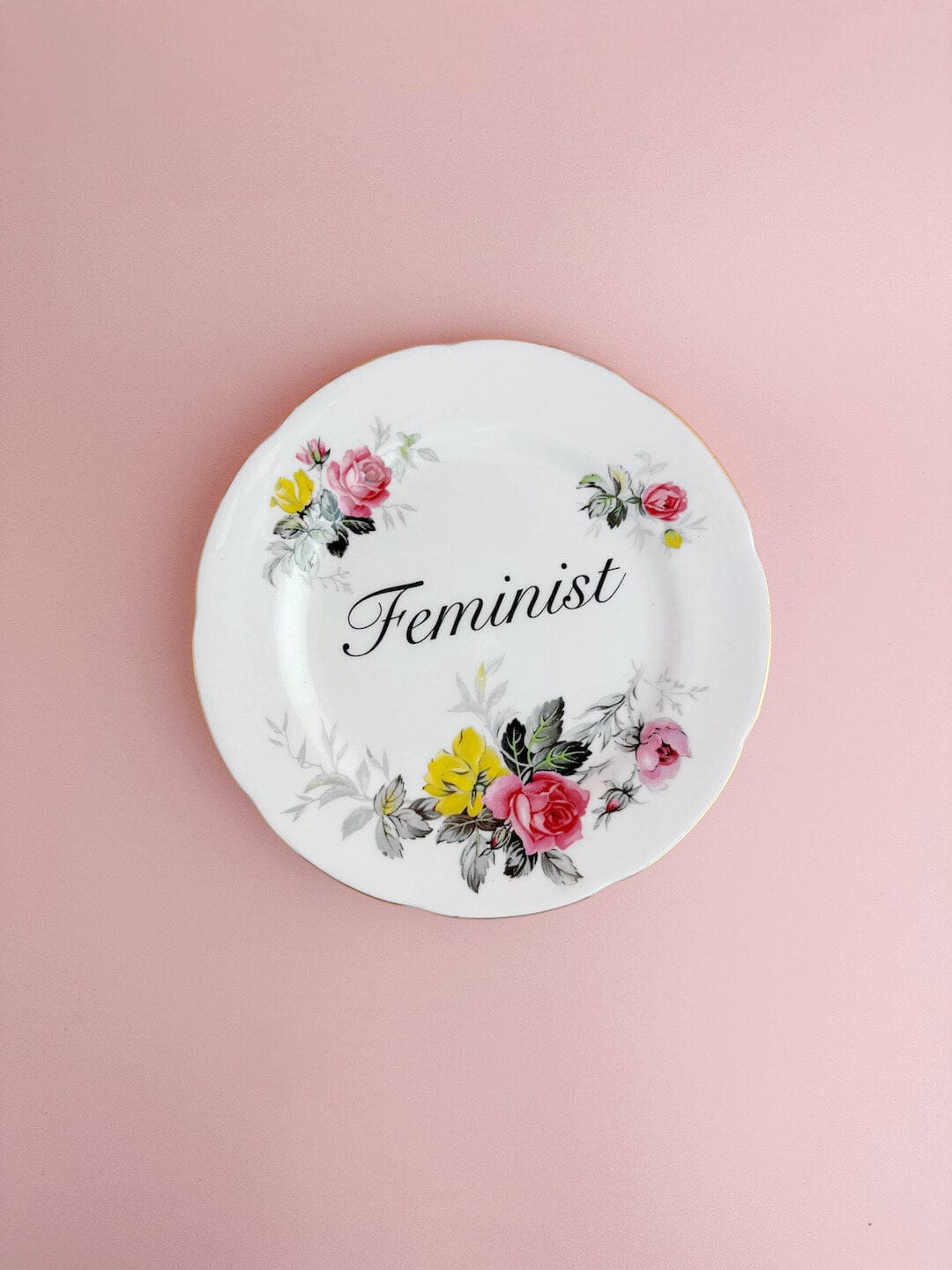 Beau & Badger Ceramics Decorative Wall Plate - Feminist (multiple designs)