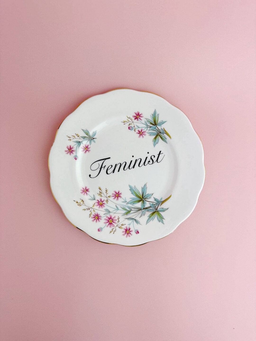 Beau & Badger Ceramics Decorative Wall Plate - Feminist (multiple designs)