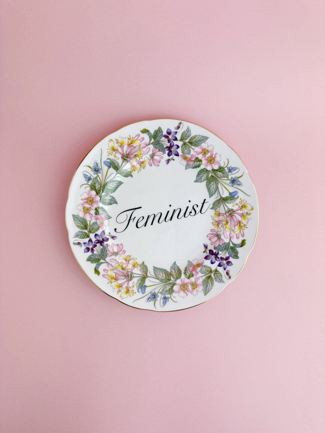 Beau & Badger Ceramics Decorative Wall Plate - Feminist (multiple designs)