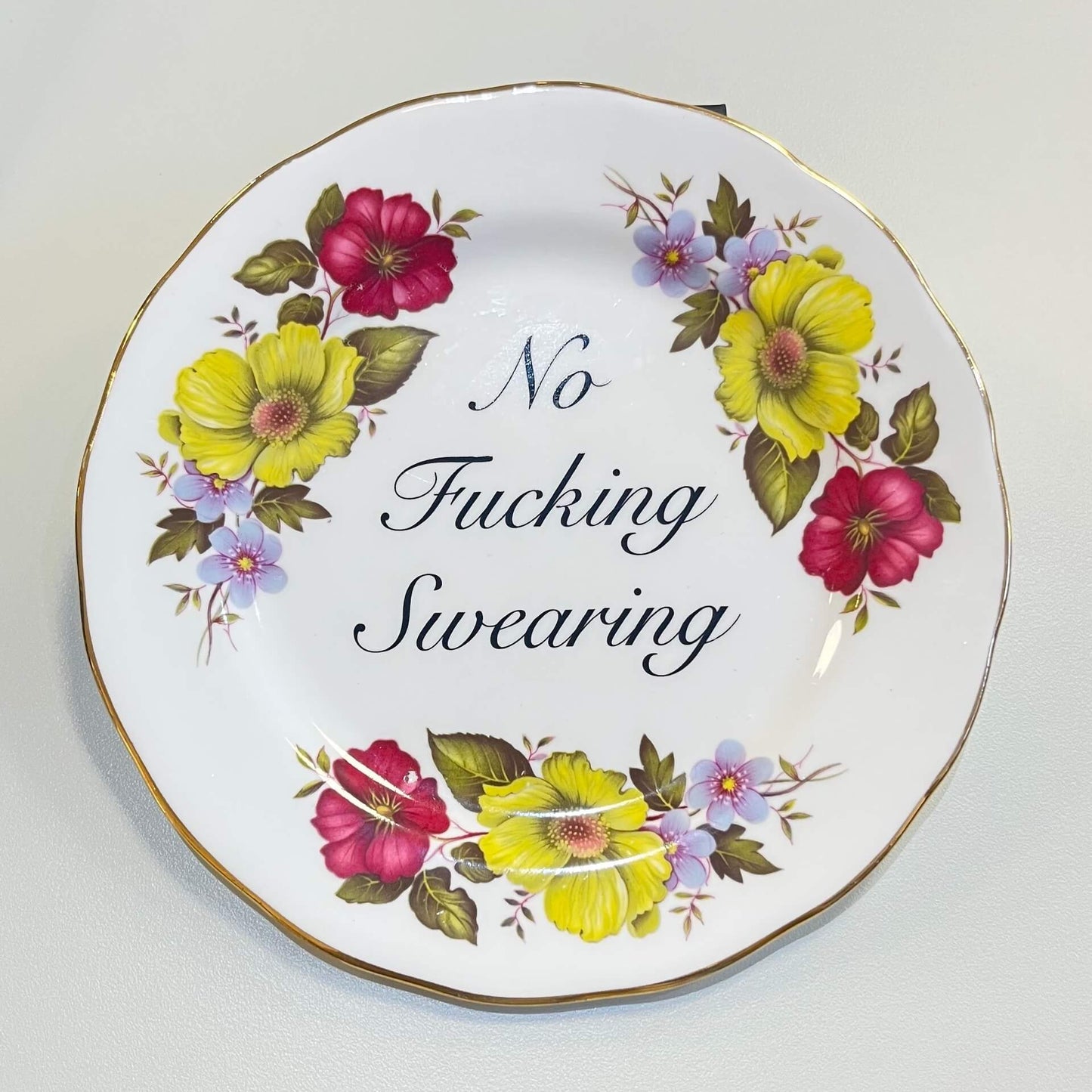 Beau & Badger Ceramics F Decorative Wall Plate - No F*cking Swearing (various styles)