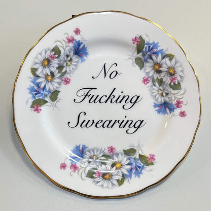 Beau & Badger Ceramics G Decorative Wall Plate - No F*cking Swearing (various styles)