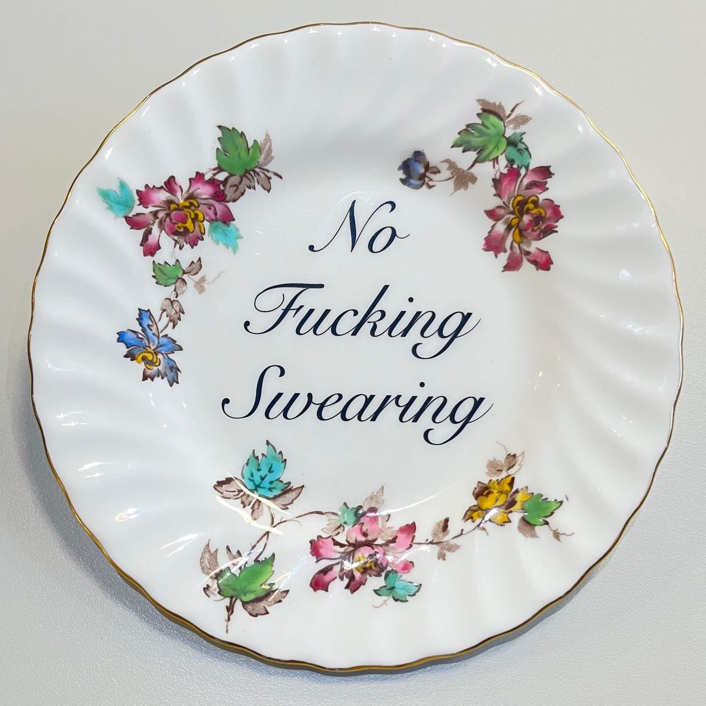 Beau & Badger Ceramics H Decorative Wall Plate - No F*cking Swearing (various styles)