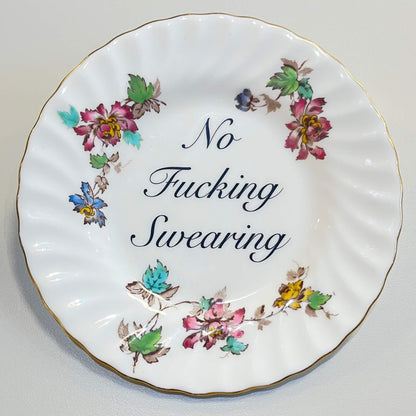 Beau & Badger Ceramics H Decorative Wall Plate - No F*cking Swearing (various styles)