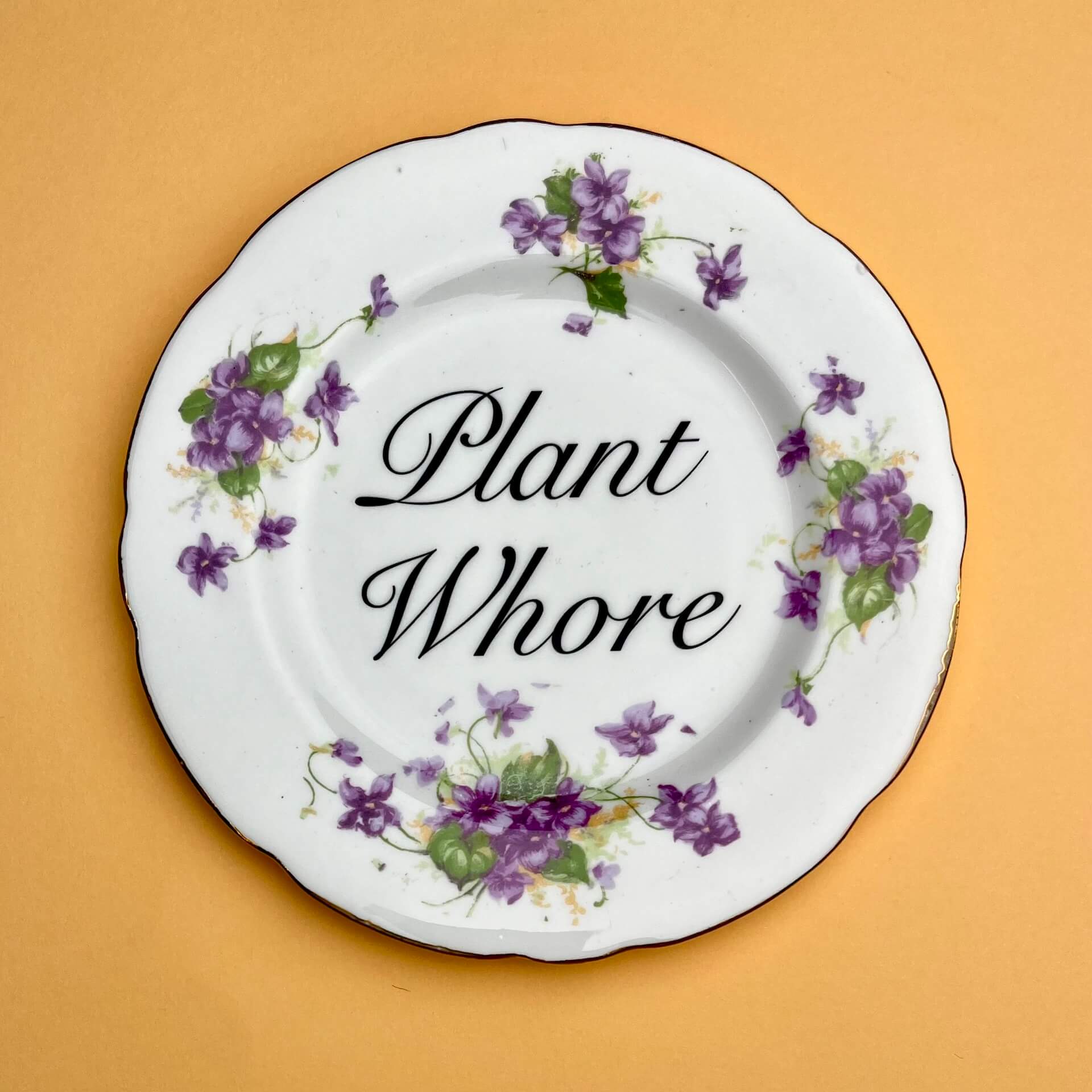 Beau & Badger Ceramics H Decorative Wall Plate - Plant Wh*re (various styles)