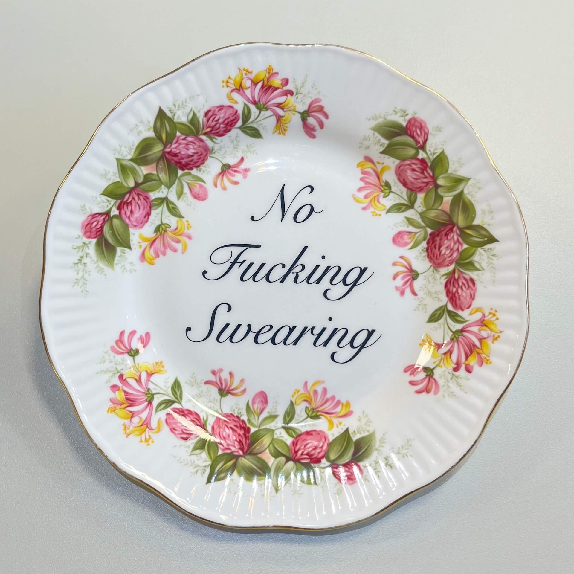 Beau & Badger Ceramics I Decorative Wall Plate - No F*cking Swearing (various styles)