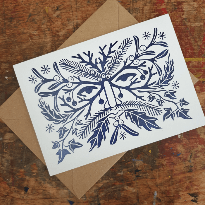 Becca Thorne Illustration Greetings Card Old Man Winter Greetings Card