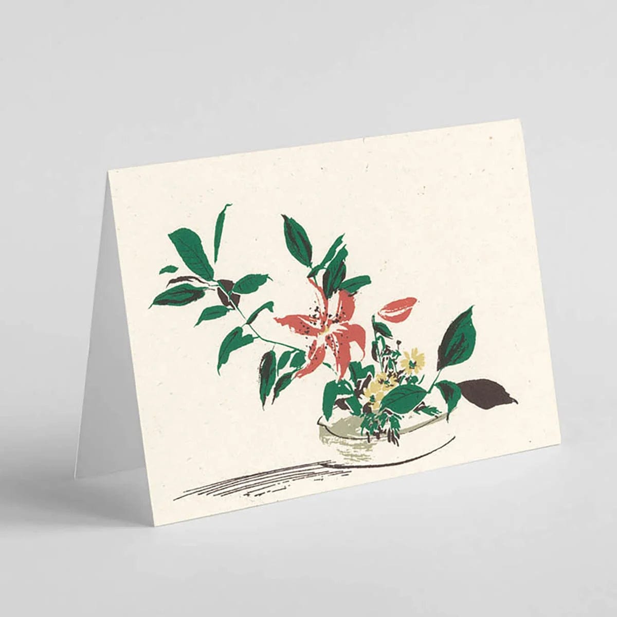 Ben Rogers Prints Greetings Card Ikebana with Lilly - Greeting Card