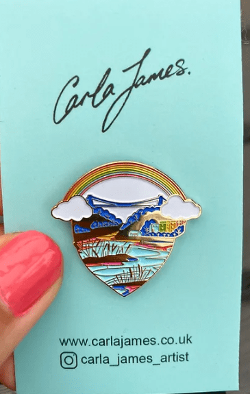 Carla James Badge Enamel Badge - 'Bristol Heart'