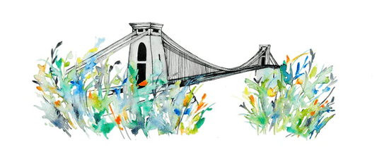 Carla James Print 40.5 x 19cm Giclee Print of Bristol Tropical Bridge