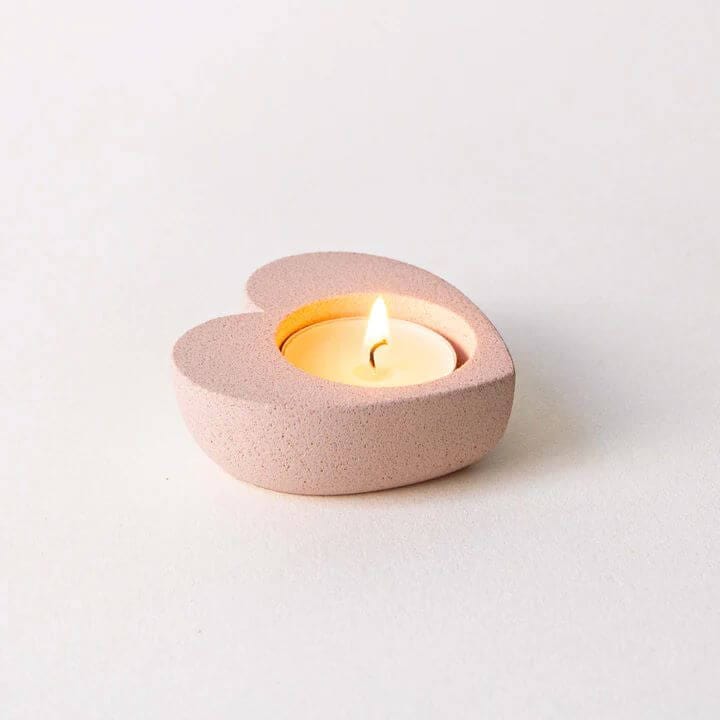 Desire North Design blush Heart Tealight Holder - Various Colours