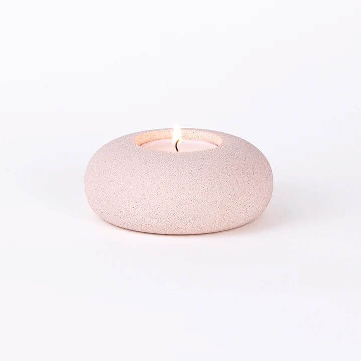 Desire North Design Candle Holder Blush Pebble Tealight Holder - Various Colours