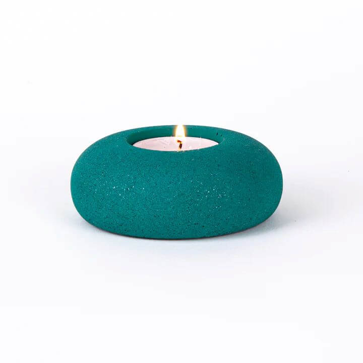 Desire North Design Candle Holder Teal Pebble Tealight Holder - Various Colours