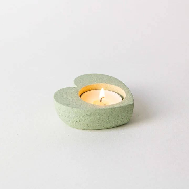 Desire North Design green Heart Tealight Holder - Various Colours