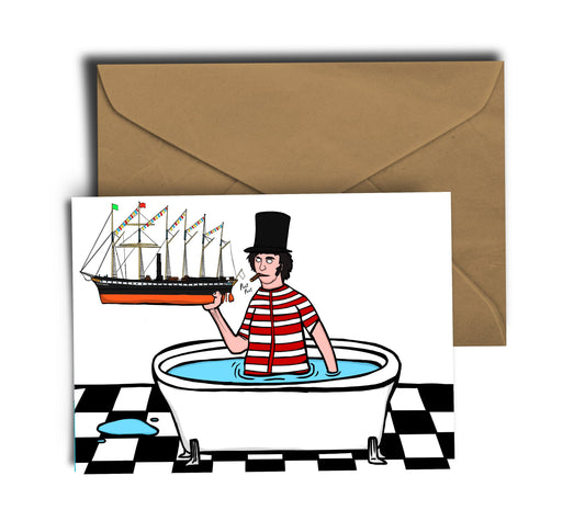 Dixon Does Doodles Greetings Card A6 Greeting Card Brunel in Bath Greetings Card