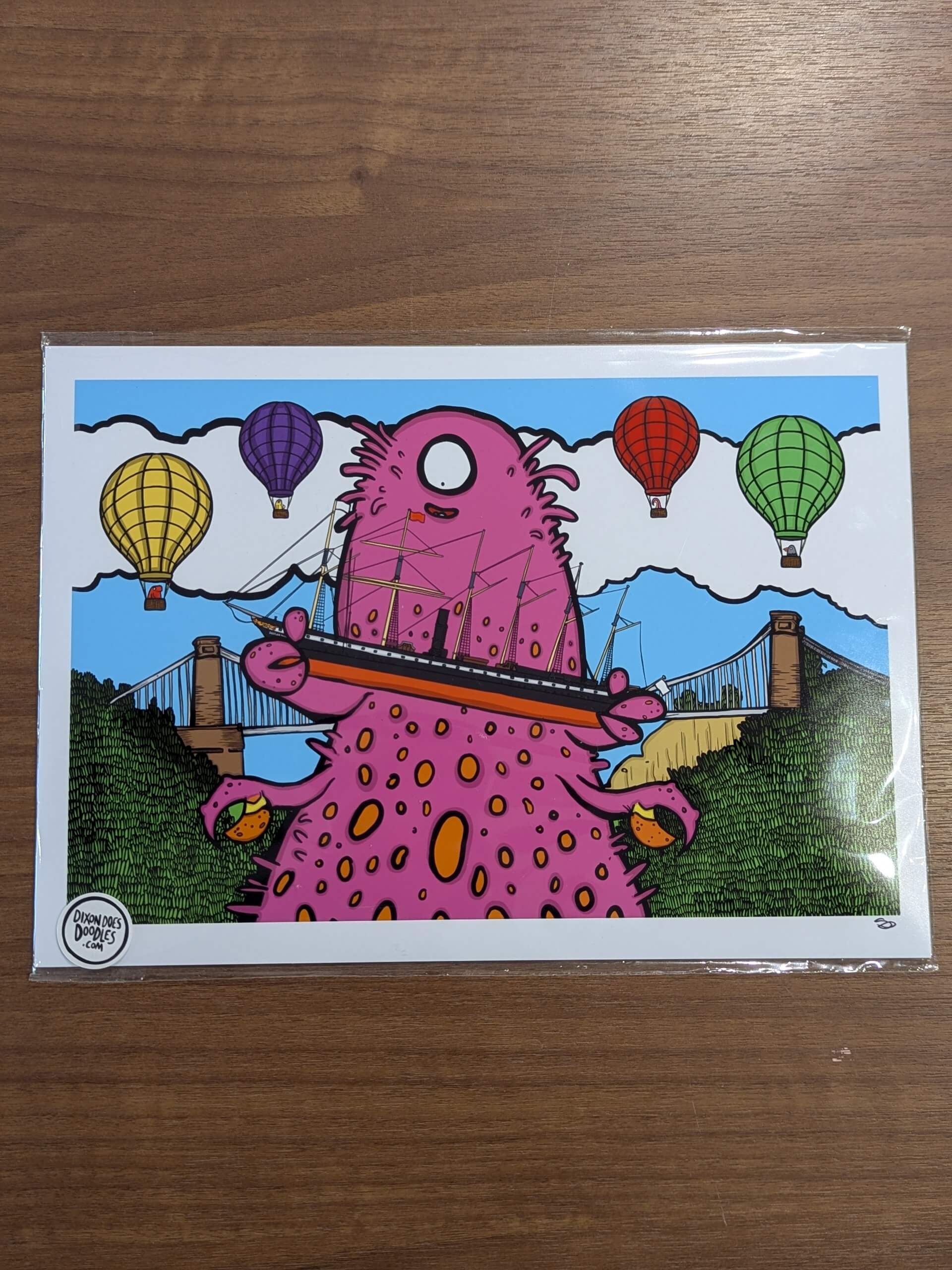 Dixon Does Doodles Prints A4 Print Monster Toy Print