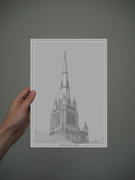 Ella Rowe Design Print St Mary Redcliffe Print - A4 (various colours)