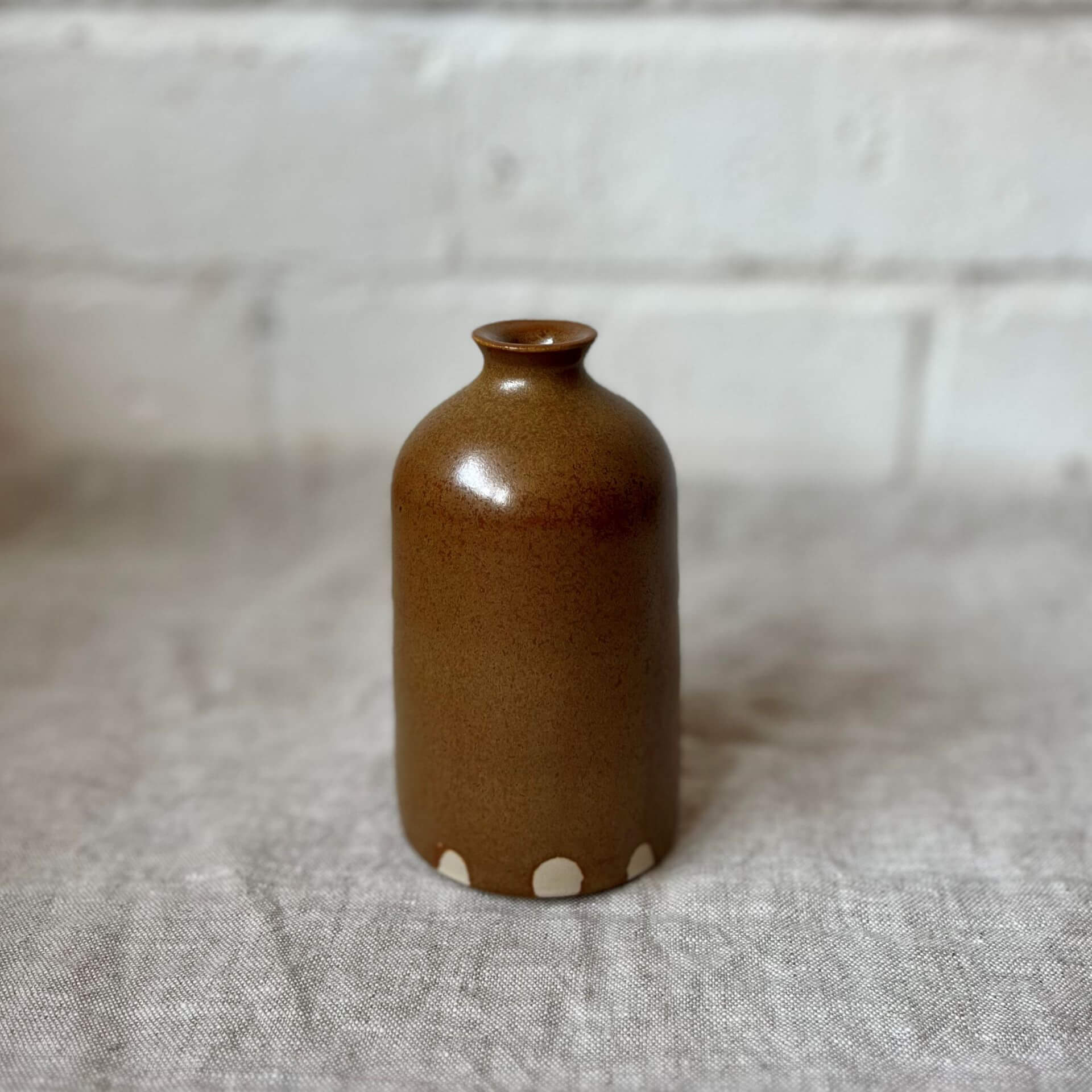 Finnerty Ceramics Vases Satin Orange Stem Bottle Vase - Various Glazes