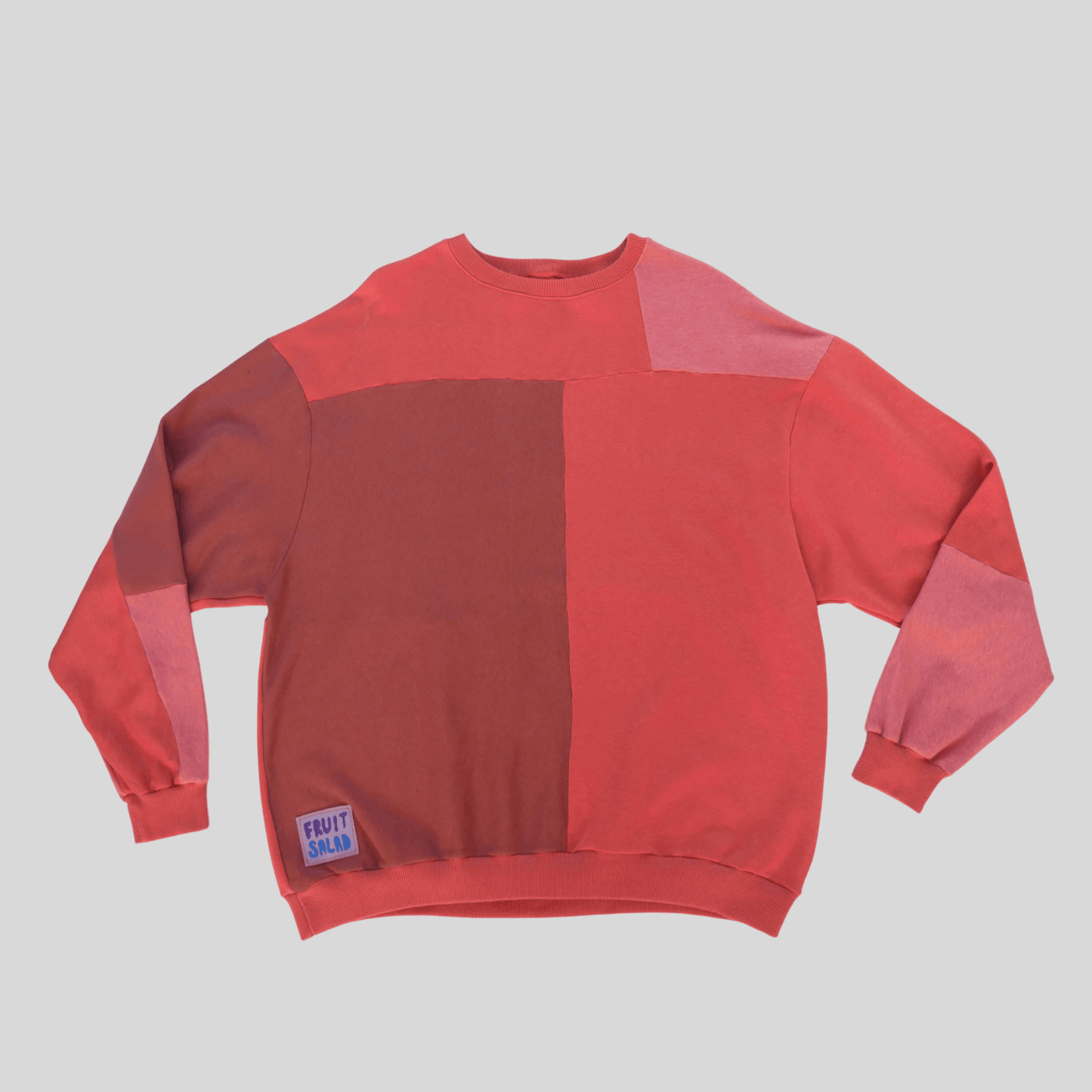 Fruit Salad Clothing Red Tones Sustainable Rework Sweatshirt (Various Designs)