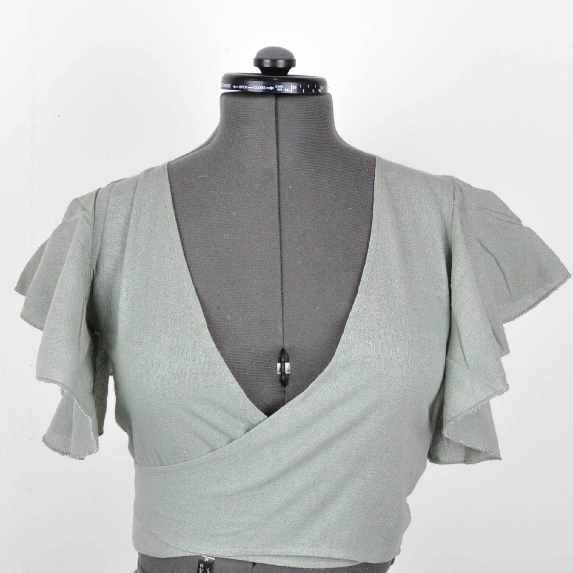 Inka Free Cothing Inka Wrap Top - Sage - UK 6-14