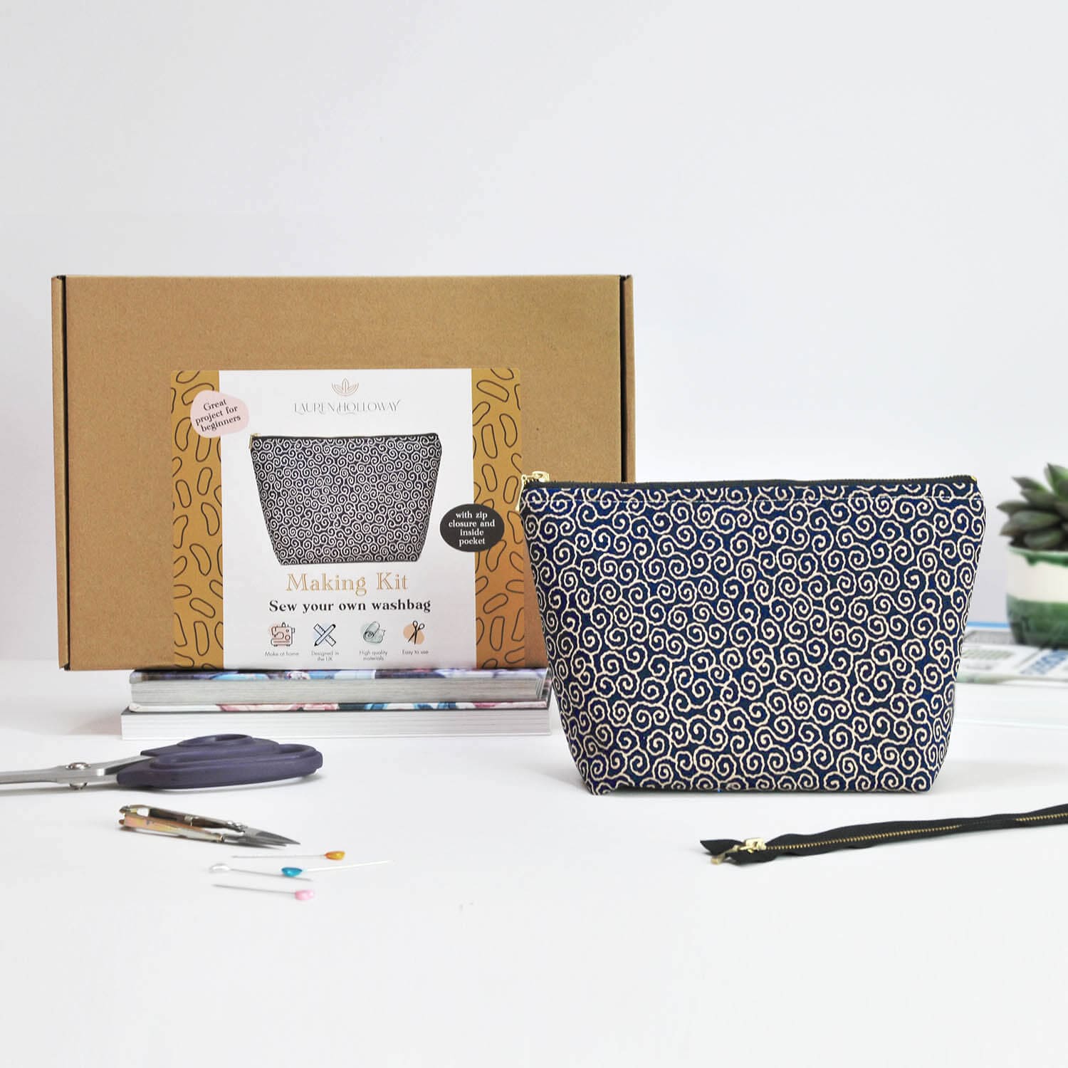 Lauren Holloway Wash Bag Sew Your Own Wash Bag Making Kit