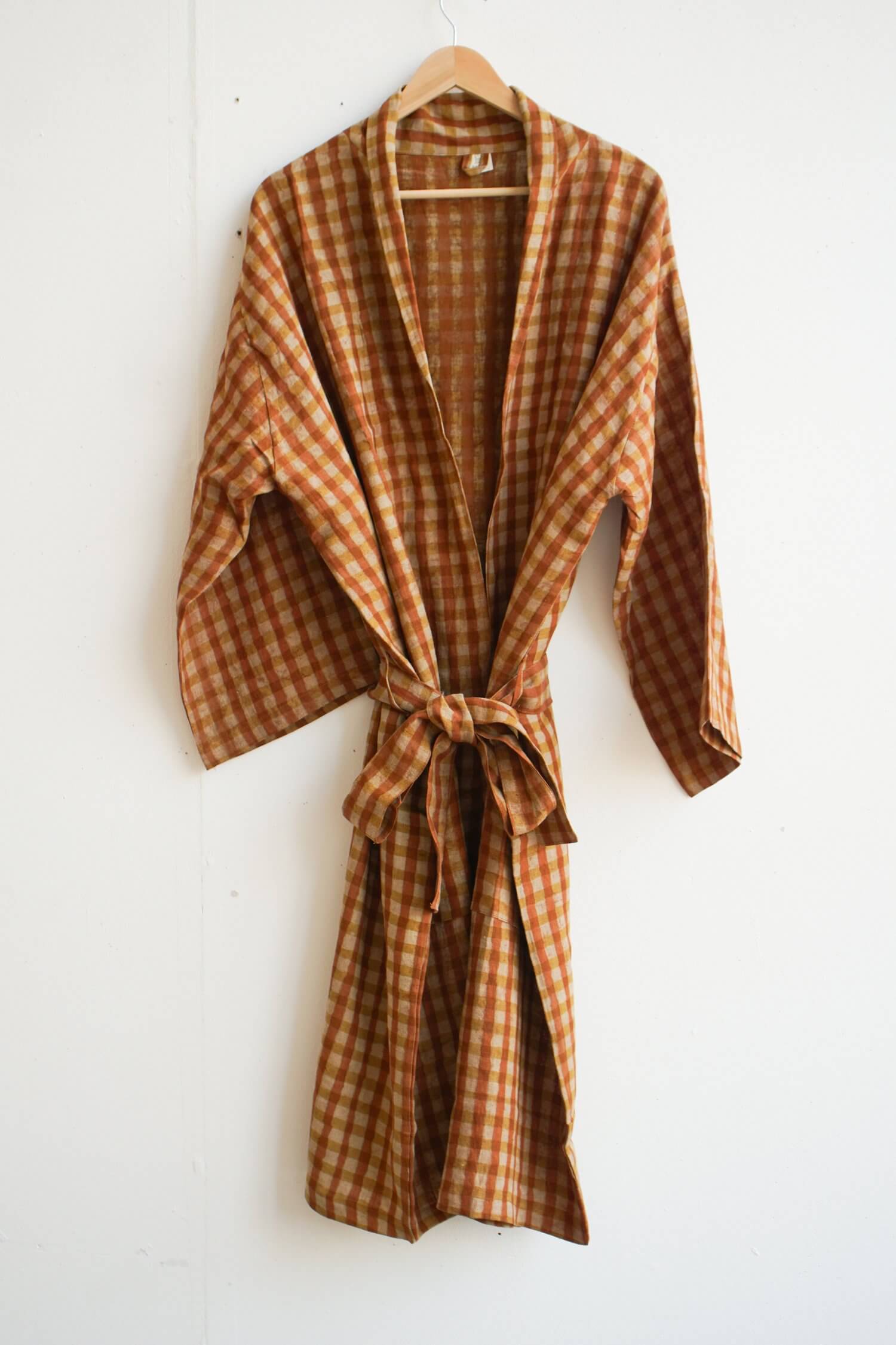 Mahika Kala Robe Mali Robe/ Long Jacket - Gingham