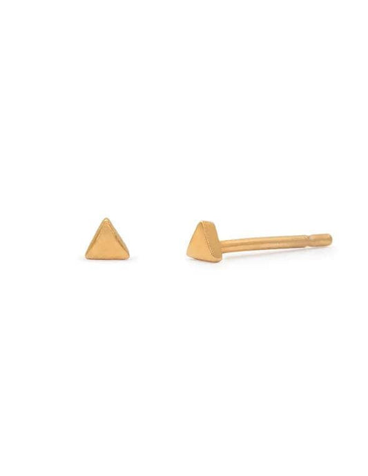 May Hofman Jewellery Gold Tiny Triangle Studs