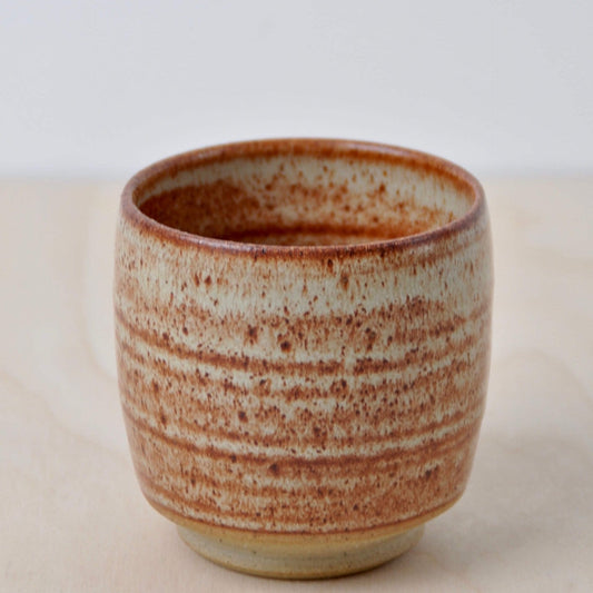 Nicholas Dover Ceramics Ceramics Buff Stoneware Yunomi Cup with Rusty White Glaze