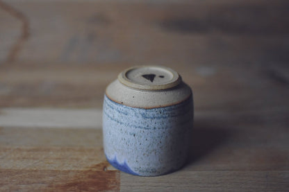 Nicholas Dover Ceramics Mug Speckled Stoneware Cup with Blue/Green Glaze