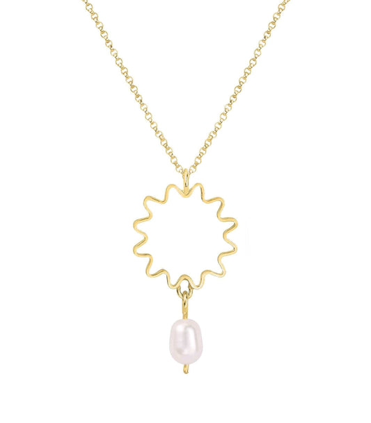 Olivia Taylor Necklace 18ct Gold Vermeil Mini Pearl Pendant in Eco Silver or Gold Vermeil