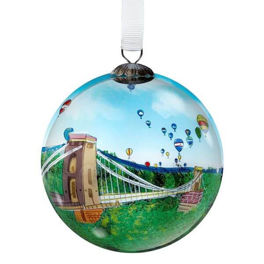 Other Lovely Things Bristol Suspension Bridge and Balloons Christmas Bauble