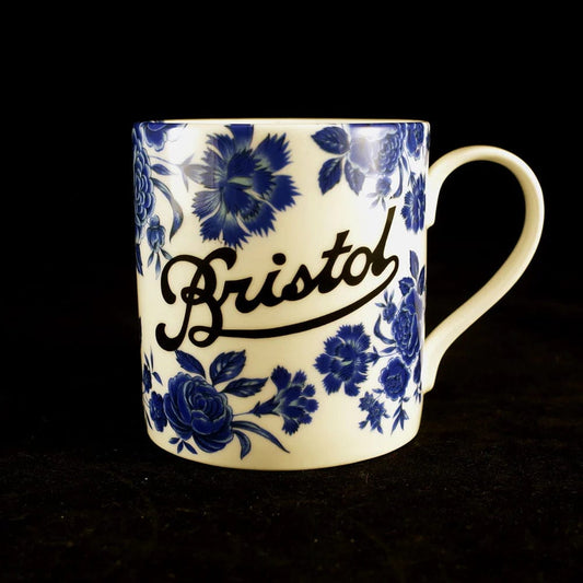 Peoples Republic Of Stokes Croft Ceramics Bristol Mug - Blue Rose