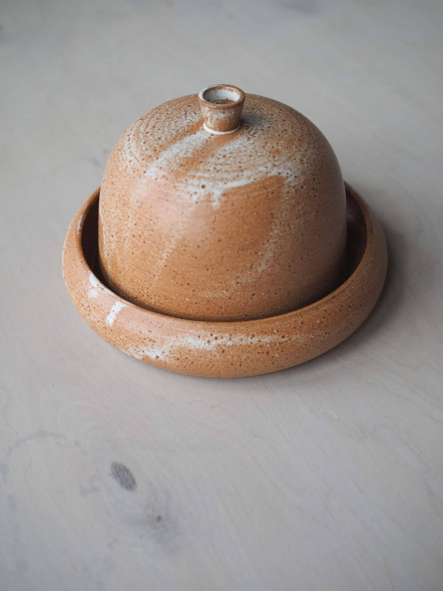 Phoebe Smith Ceramics Ceramics Rusty Orange Ceramic Butter Dish